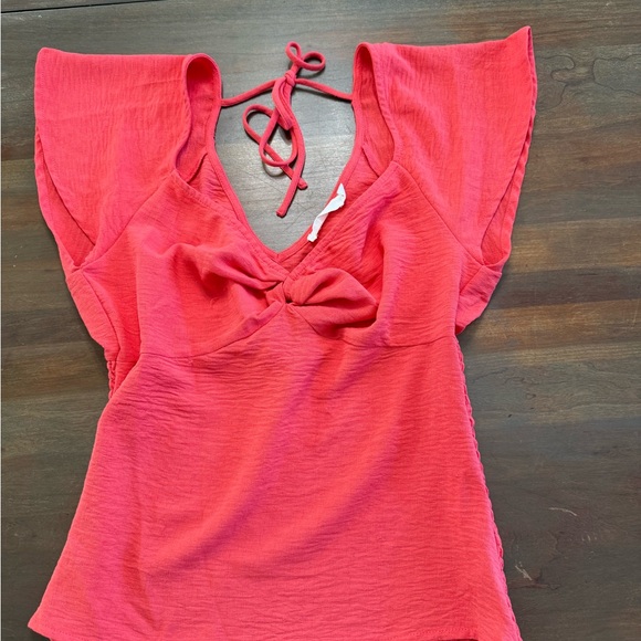Lush Tops - Lush Vibrant Coral Top